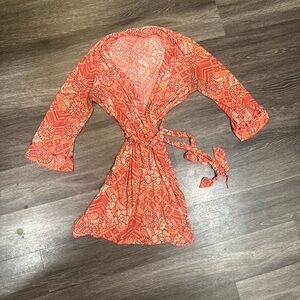 Floral Orange Women's Robe